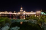 Looking out from lagoon to Boardwalk Resort