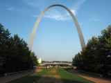 The recently finished plazz in front of the Arch, St. Louis