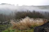 Morning Mist in Castleton in the Peak District