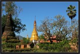 Sankar - Old stupas and Frangipanis.