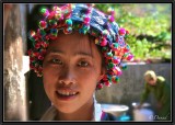 A Lolo Hua in her own Yard. Near Dong Van.