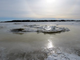 le fleuve était glacé