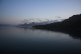 Sunset approaches, heading SE towards Gold Harbour