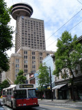 Vancouver trolley bus that runs all the way to Victoria