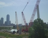 You can see the second base column that the other side of the arch will rise from , also some pieces of the arch