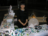 Artist Ayako Hattori - she had LOTS of awesome marbles and beads. I bought just a few marbles.....
