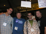 Paul, Matt, Devin and I. Yeah, Matt looks stoned, but Paul looked stoned in the 2nd try, heh heh.