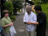 Brendon helps them learn English. Actually, Yoshio spoke VERY well, lived in Oregon for 8 years. Aki does OK also.