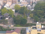 Looking down on an old grave.