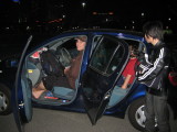 Aki worked to try and fit ALL 15 of us in these 2 cars, with luggage.They had Brendon on CherryBoys lap for a while (blk jacket)