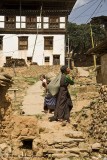 Two women with harvest, Rinchengang Village