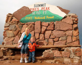 July 2009 - Kyler with his Aunt Donna on top of Pike's Peak, Colorado