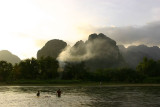 The Song river, Vang Vieng