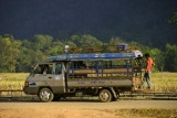 A songthaew (minibus)