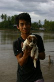 Boy with puppy