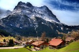 Chalet roofs and mountain, Grindelwald (1559)
