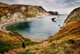 Steps down to Man O'War, Durdle Door, (1867)