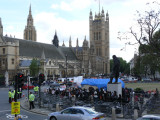 There was a huge demonstration on this day in front of the H of P regarding Sri Lanka. It seemed peaceful enough.