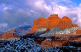 (SED11) Clearing snowstorm, Schnebly Hill Road, Sedona, AZ