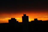 Sunset-Edmonton skyline