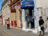 Colorful shops line the streets