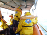 It was hard to take photos on the rocky boat