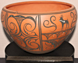 Zuni Deer Heartline Bowl (Priscilla Peynetsa)