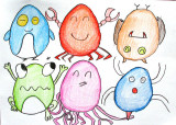 Easter eggs, Justin, age:9.5