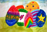 Easter eggs, Jasmine, age:5
