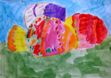 Easter eggs, Justin, age:4.5