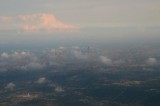 Taking off from Chicago at sundown