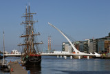 The Jeanie Johnston and Samuel Beckett Bridge
