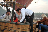 Boarding the balloon