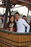 Dennis sharing the basket with a girl from Hong Kong