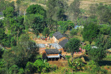 Hillside houses on the road to Bandipur