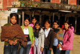 Girls from the school group, Bandipur