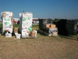 some of the piles of boxes that we received