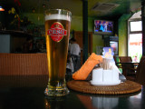 A tall glass of Cēsu Alus