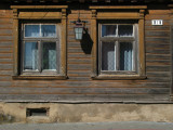Front of an old house in central Cēsis