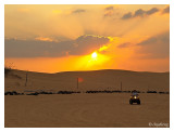Watching the sunset in the desert...