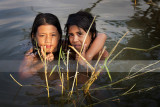Young girls, Lake Singkarak