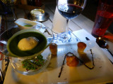 My dinner, terrace restaurant on top of my hotel