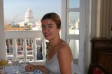 breakfast in hotel Sevilla with Capitolio in background