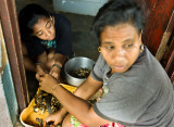 Distracted while cleaning clams. L1019339.jpg