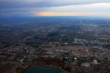 2011 - storm clouds west of Broward over the Everglades landscape aerial stock photo