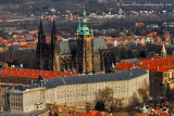 St Vitus's Cathedral and Prague Castle from Petřín Hill