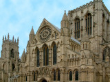 Tower and rose window, York Minster