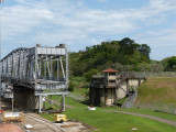 An old swing bridge that hasn't been used for awhile