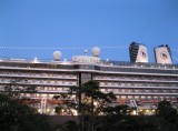 Zuiderdam docked at dusk
