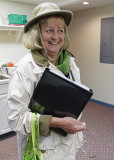 ARRIVING AT THE PLAYHOUSE IN FOUL WEATHER GEAR, BUT NOT IN A FOUL MOOD!
